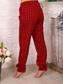 Брюки женские, модель 162М, трикотаж (Красно-черная клетка) - Ивановотекстиль фото 6