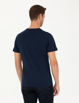 Lacivert Slim Fit Basic Ti__rt