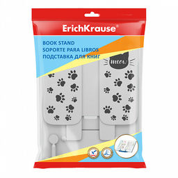 Цена за 1 шт. Подставка для книг пластиковая ErichKrause Meow, белый  фото 2