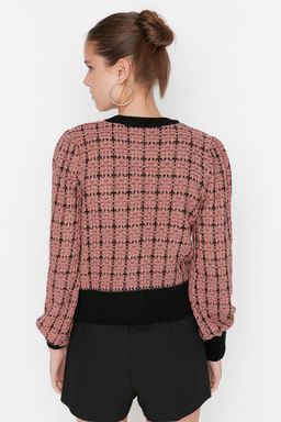 Gul Kurusu Simli Tuvit Gorunumlu Triko Kazak TWOAW21KZ0032 - Trendyolmilla фото 5