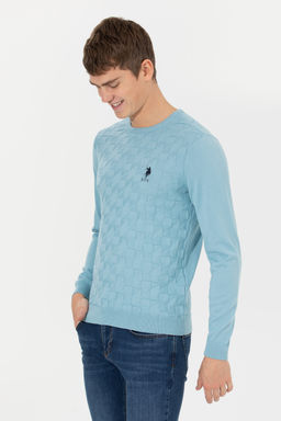 Мужской синий трикотажный свитер Basic - U.s. polo assn фото 20