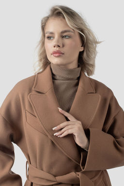 01-12005 Пальто женское демисезонное (пояс)