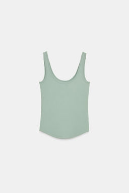CAMISETA TIRANTES ALGOD?N / Verde / Azul - Zara фото 4
