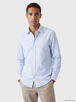 Regular Fit ?izgili Erkek G?mlek