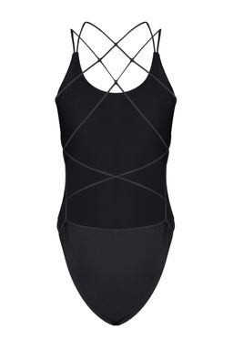 Siyah Yuvarlak Yaka Tunelli High Leg Mayo TBESS23MA00033