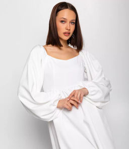 Платье #БШ2044, белый