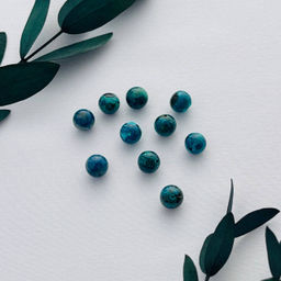 Бусины для украшений из Хризоколлы (10 шт)