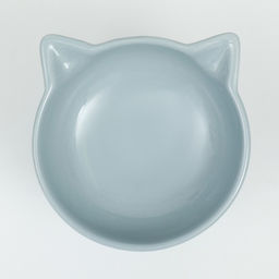 Миска для кошек керамическая Пижон "Киса" на подставке-лапках 200 мл, 13 х 12 х 8 см, серая