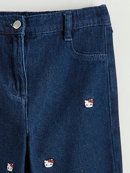 Hello Kitty Nak??l? K?z ?ocuk Jean Pantolon