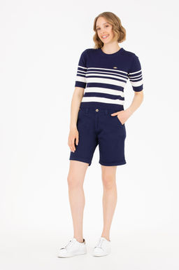 U. S. Polo Assn Женский темно-синий свитер с круглым вырезом - U.s. polo assn фото 4