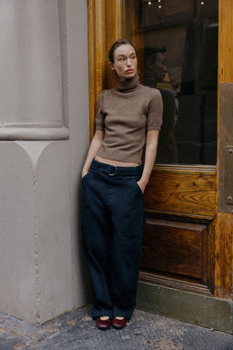 KNIT PUFF SHORT SLEEVE JUMPER