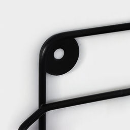 Держатель для туалетной бумаги с полочкой, 19×10×14.5 см, чёрный