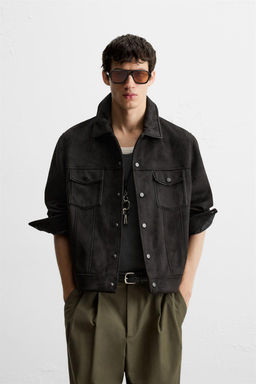 FAUX SUEDE REGULAR FIT JACKET - Zara фото 2