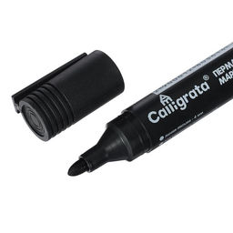 Цена за 12 шт. Маркер перманентный, 4.0 мм, чёрный - Calligrata фото 8