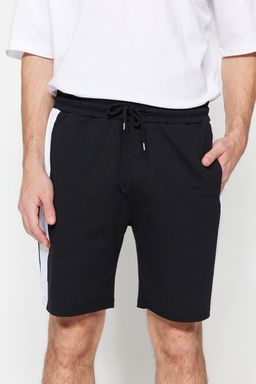 TRENDYOL MAN Siyah Regular/Normal Kesim Orta Boy Lastik Belli Bagc?kl? Renk Panelli Sort TMNSS20SR0105 - Trendyolmilla фото 3