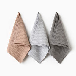 Набор кухонное полотенец Доляна: серый, коричневый, тёмно-серый, 3560 см-3 шт., 100% хл, вафля, 220 г/м