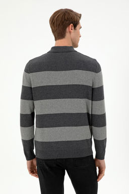 Мужской свитер антрацитового меланжа Неожиданная скидка в корзине - U.s. polo assn фото 5