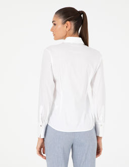 Beyaz Slim Fit Uzun Kollu G_mlek