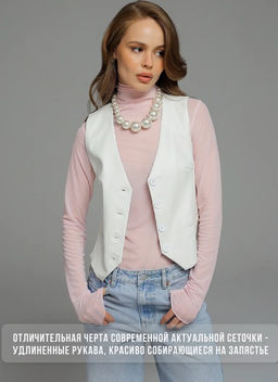 трендовая Водолазка-гольф из сетки - Sahar art lab фото 15