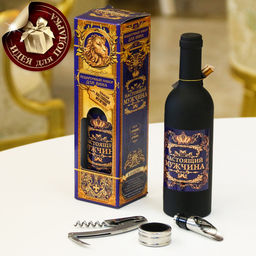 Подарочный набор для вина "Настоящему мужчине", 23 х 6 см