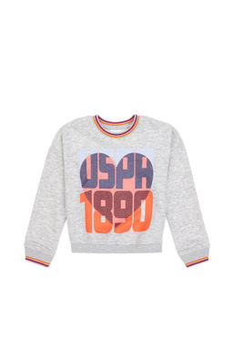K_z _ocuk A__k Gri Melanj Sweatshirt - U.s. polo assn фото 3