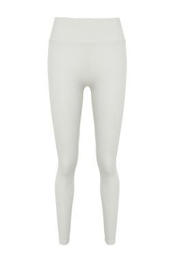 Kaymak Beyaz? Genis Bel Lastikli Ekstra Toparlay?c? Tam Boy Orme Spor Tayt TWOAW21TA0029