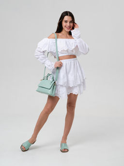 Сабо 4012.23663br.Мята+коричневый