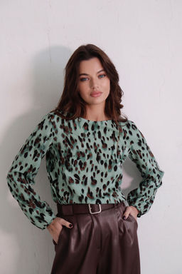 Блуза прямого силуэта с вырезом лодочка - Martichelli фото 43