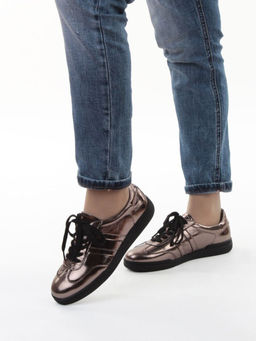 03-B6C-7MS BROWN/BRONZE Кеды женские (натуральная кожа) - Фабричный китай фото 2