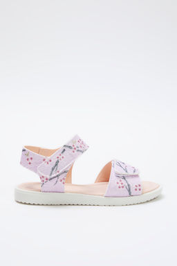 Trendyol Shoes Pembe Cicek Desenli Simli C?rt Bantl? Kucuk K?z Cocuk Kids Sandalet TAKSS25SD00052 - Trendyolmilla фото 3