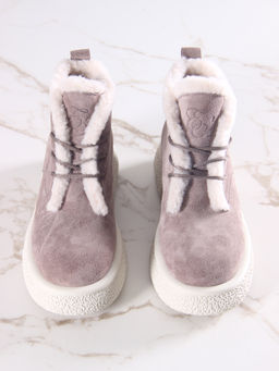 Ботинки 308.агатаw. капучино замша/Шерсть