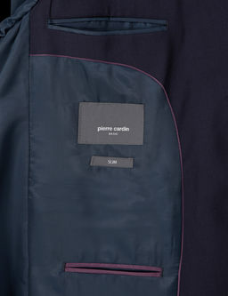 Lacivert Slim Fit %100 Y_n Tak_m Elbise