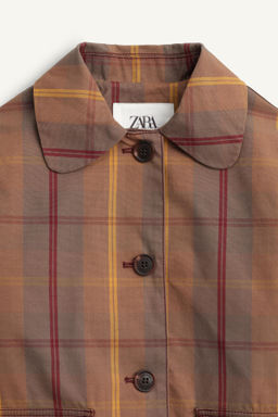 LIMITED EDITION CHECK WAXED COAT - Zara фото 7