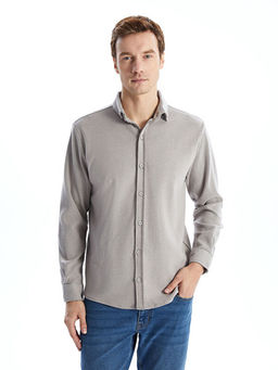 Regular Fit Uzun Kollu Gabardin Erkek G?mlek