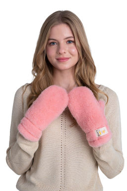 Варежки меховые на резинке ВАНИЛЬ - Woollamb фото 27