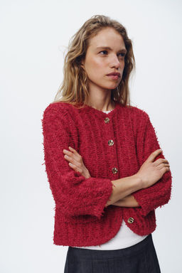 3/4 LENGTH SLEEVE KNIT CARDIGAN - Zara фото 2