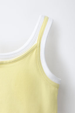TOP DOBLE CONTRASTE / Amarillo - Zara фото 3