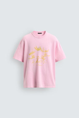 CAMISETA PUNTO ESTAMPADO CONTRASTE / Rosa - Zara фото 8