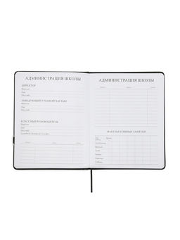 Дневник школьный 1-11 класс, лассе, обложка искуственная кожа черная с хлястиком, с ручкой   1096906