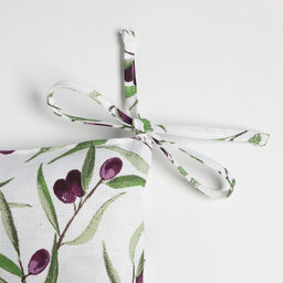 Сидушка на стул Доляна Olives 42х42 см, 100% хлопок, рогожка 164 г/м2  фото 3