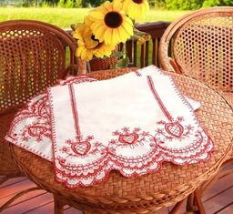 Рушник льняной с вышивкой модель 219Т лен 100%