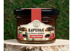 Варенье из Белых грибов с Брусникой баночка 250 гр