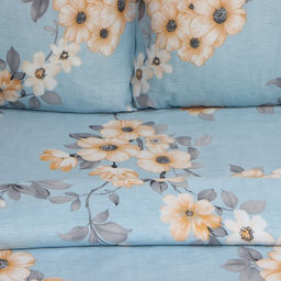 Постельное бельё 1,5сп Экономь и Я Blossom 143х215см, 145х214см, 50х70см-1шт, 60г/м2, микрофибра фото 2