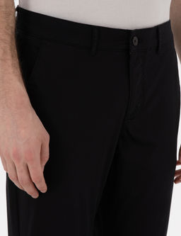 Siyah Slim Fit Basic Kanvas Pantolon