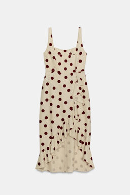 VESTIDO MIDI LUNARES CON LINO / 930 - Zara фото 8
