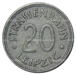 Монета 20 пфеннигов 1918 года Транспортный нотгельд  Лейпциг