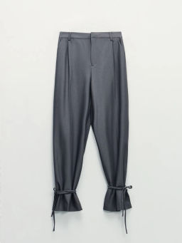 Прямые брюки с завязками по низу / Zarina