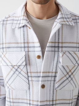 Regular Fit Uzun Kollu Ekose Erkek G?mlek Ceket