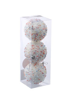 Ёлочные игрушки Абель, шары новогодние, d=8 см, 3 шт., колор - Зимнее волшебство фото 3