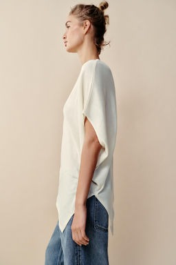 TOP ASIM?TRICO PUNTO / crudo-blanco - Zara фото 12